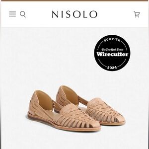 NWOT Nisolo huarache sandals in Almond leather
